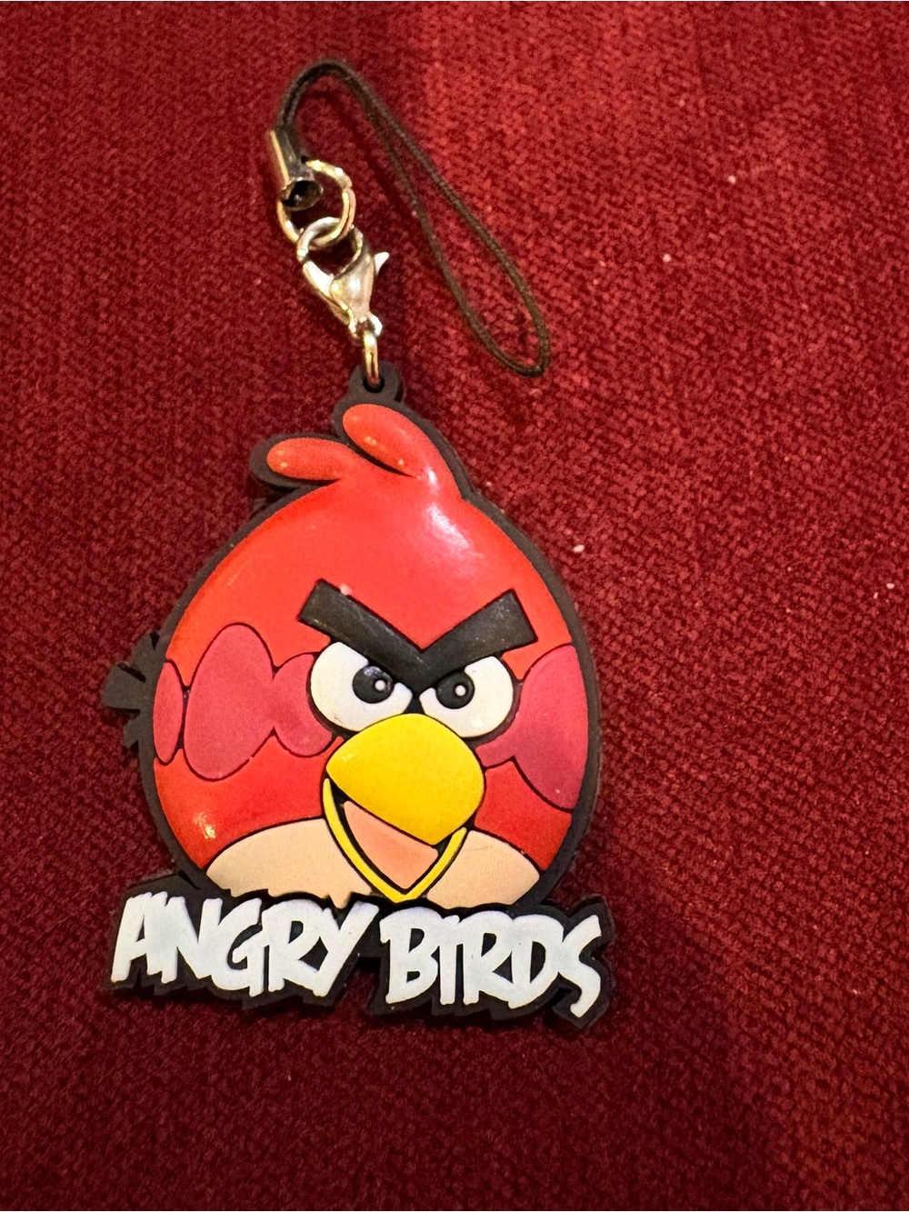 Angry Birds Red Bird Rubber Silicone Keychain/Phone Charm